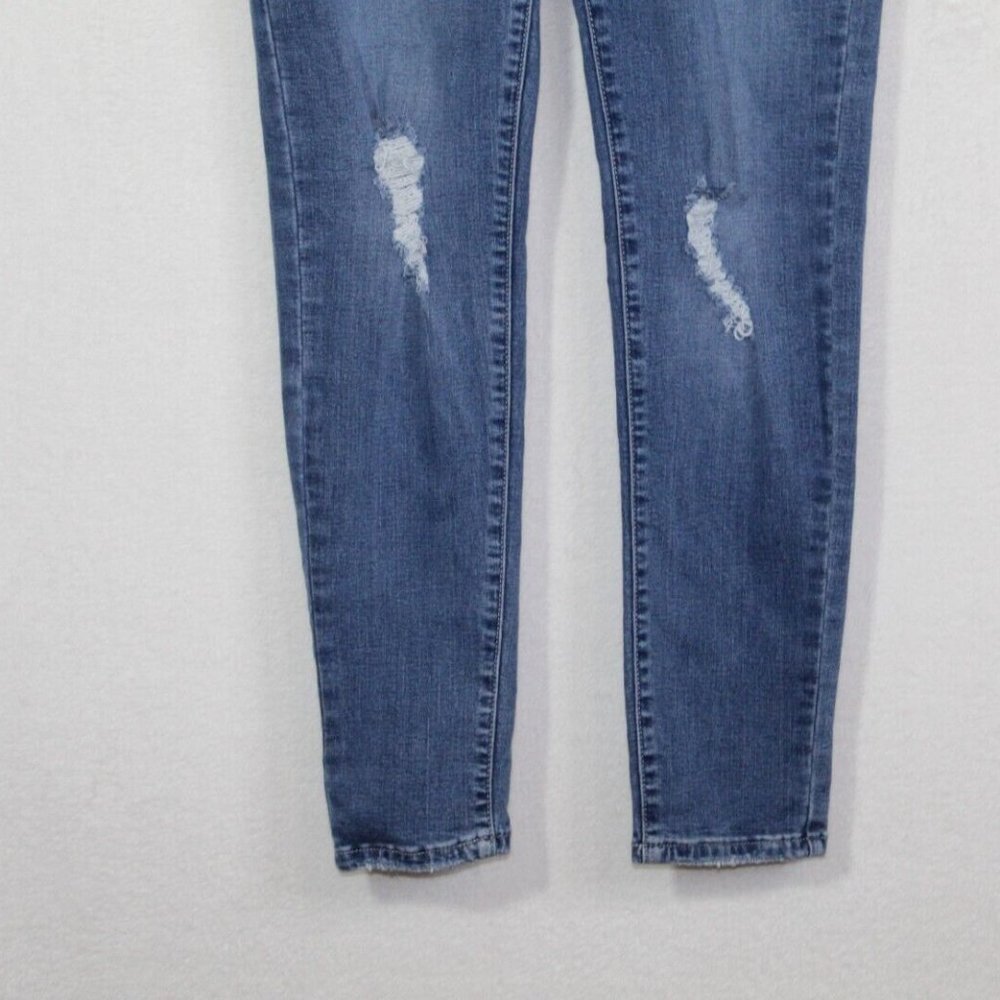 KanCan womens jeans size 11 light wash high rise stretch skinny leg distressed - Picture 5 of 10
